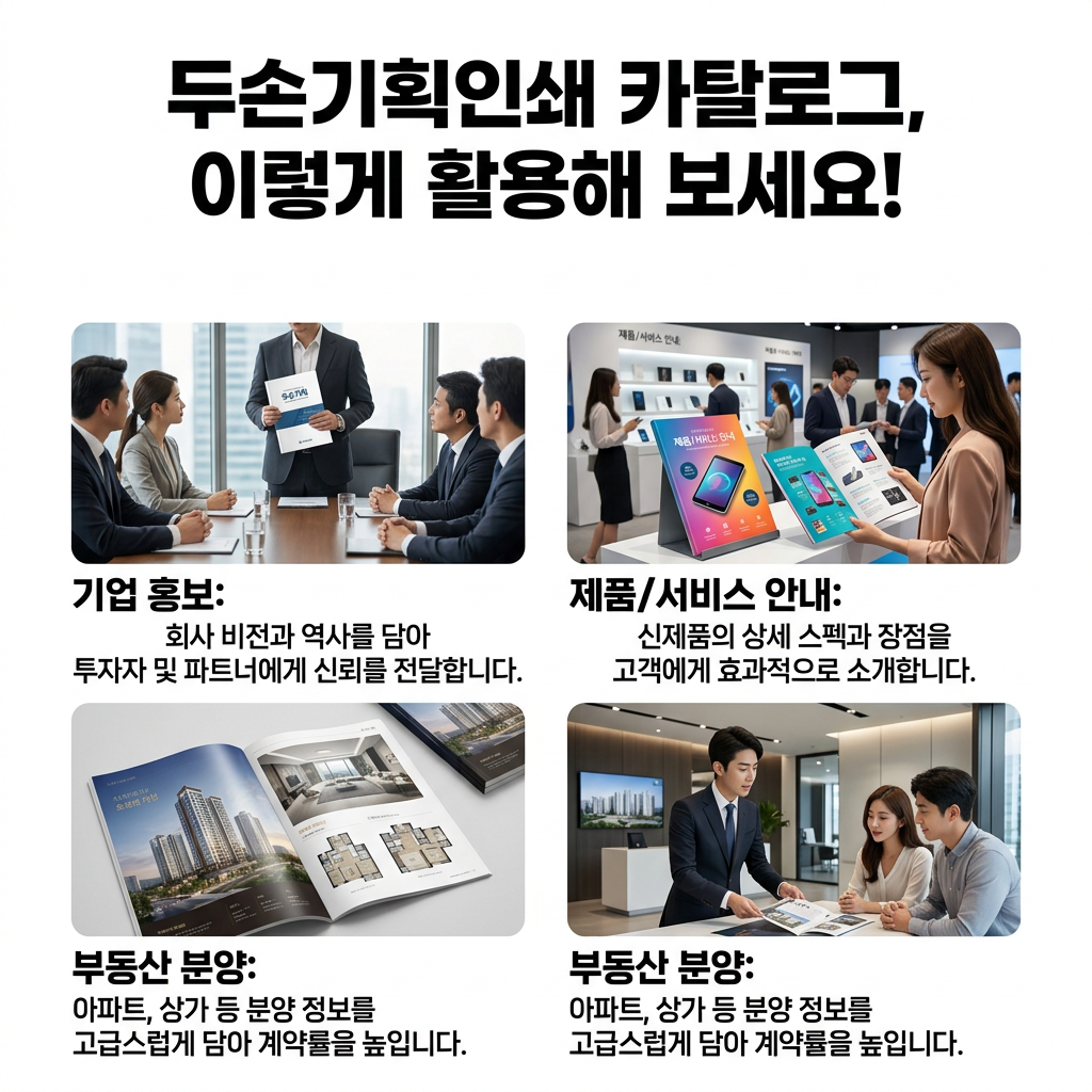 카다록 두손기획인쇄 카탈로그,  이렇게 활용해 보세요!