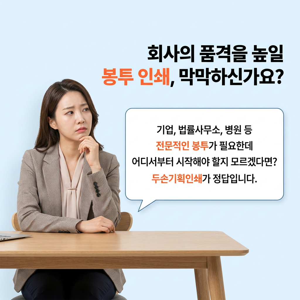 봉투 회사의 품격을 높일 봉투 인쇄, 막막하신가요?