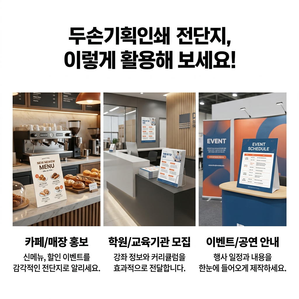 전단지 두손기획인쇄 전단지, 이렇게 활용해 보세요!