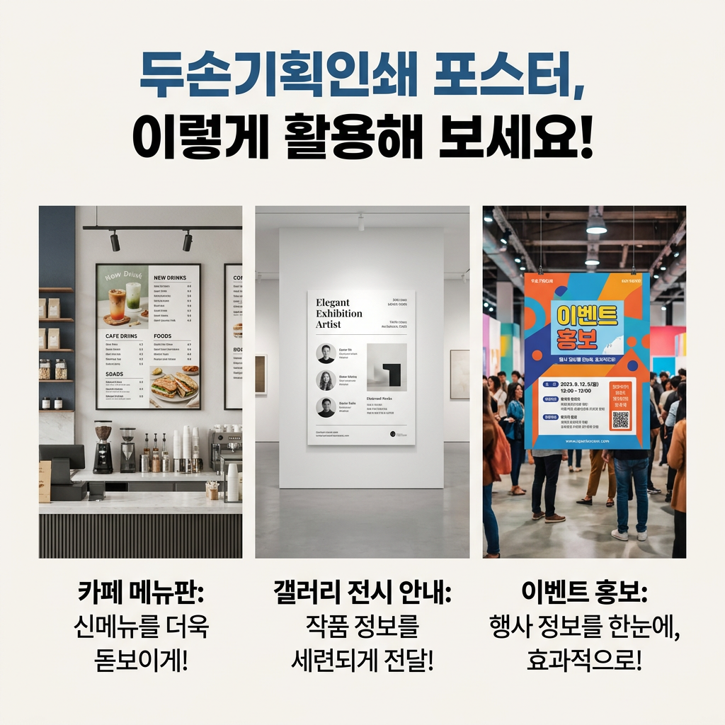 포스터 두손기획인쇄 포스터,  이렇게 활용해 보세요!