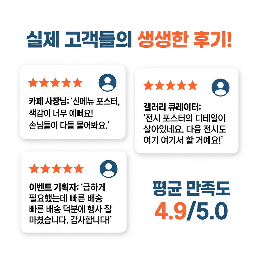 포스터 실제 고객들의 생생한 후기!