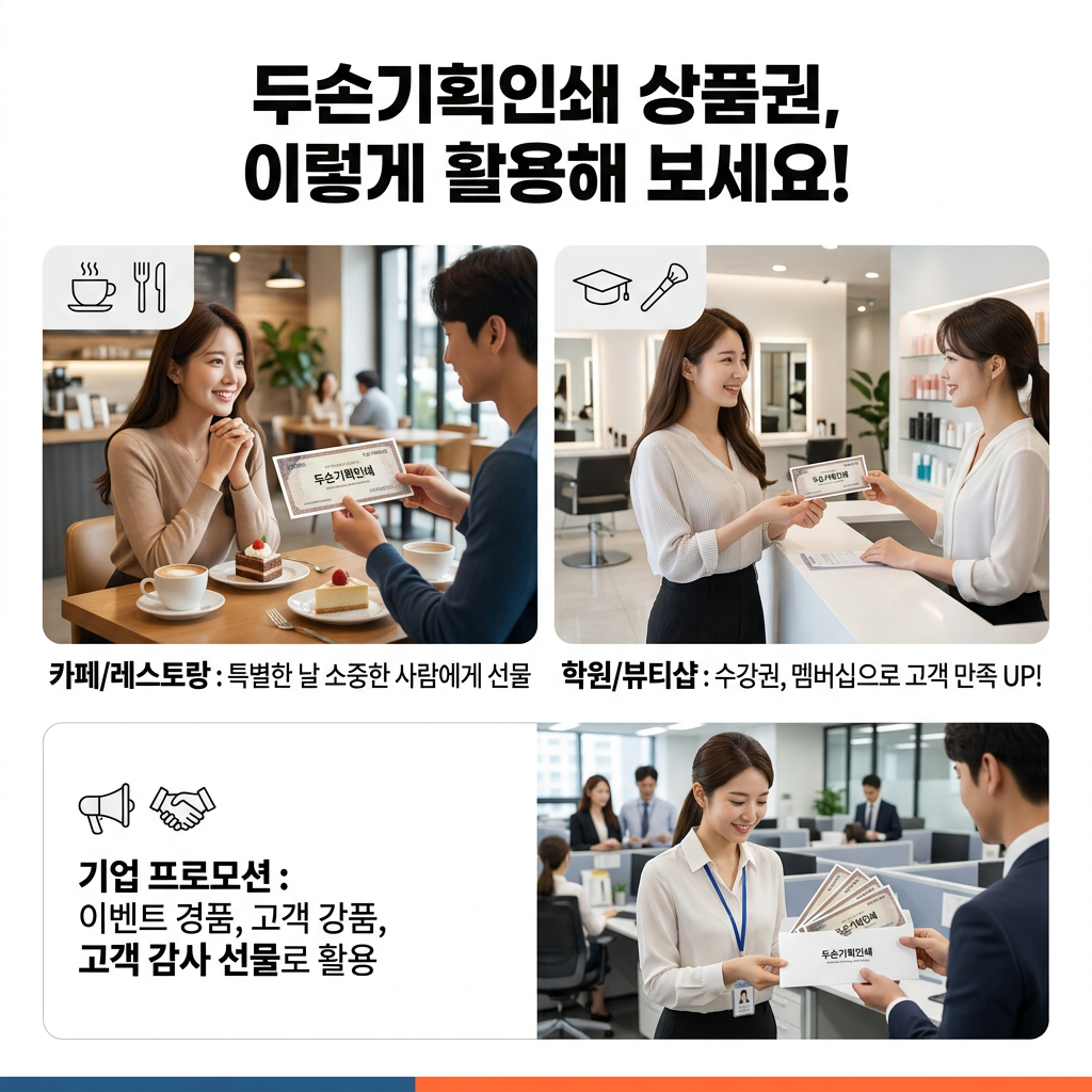 상품권 두손기획인쇄 상품권, 이렇게 활용해 보세요!
