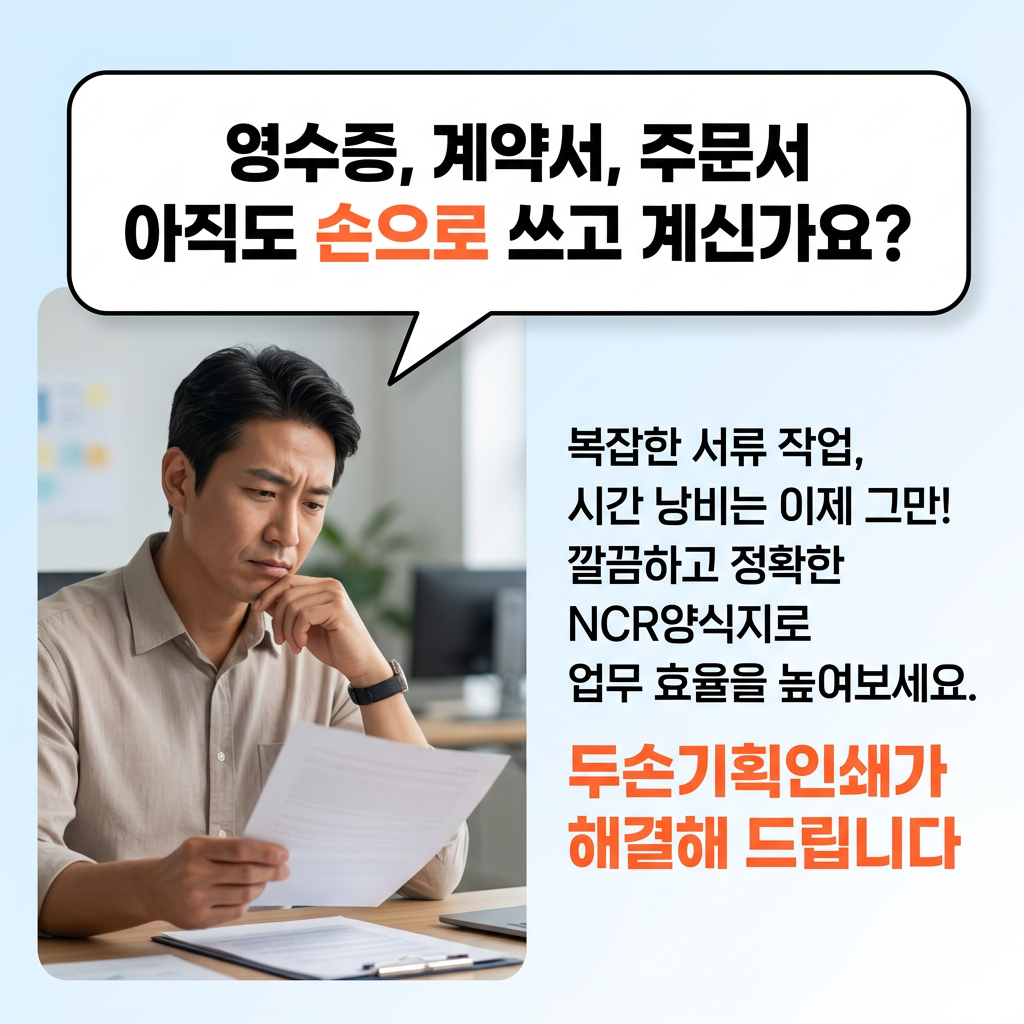 NCR양식지 영수증, 계약서, 주문서 아직도 손으로 쓰고 계신가요?