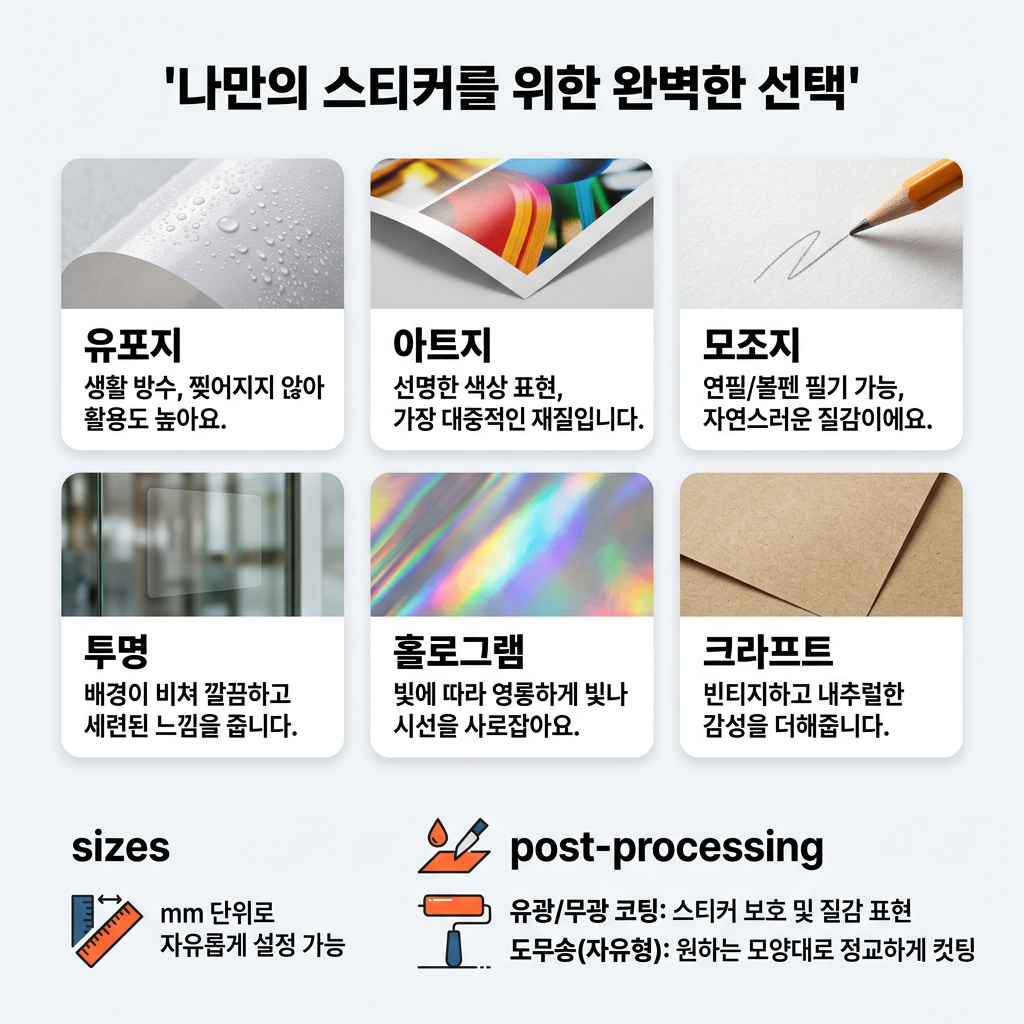 스티커 나만의 스티커를 위한 완벽한 선택