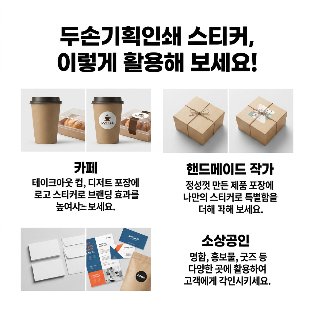 스티커 두손기획인쇄 스티커, 이렇게 활용해 보세요!