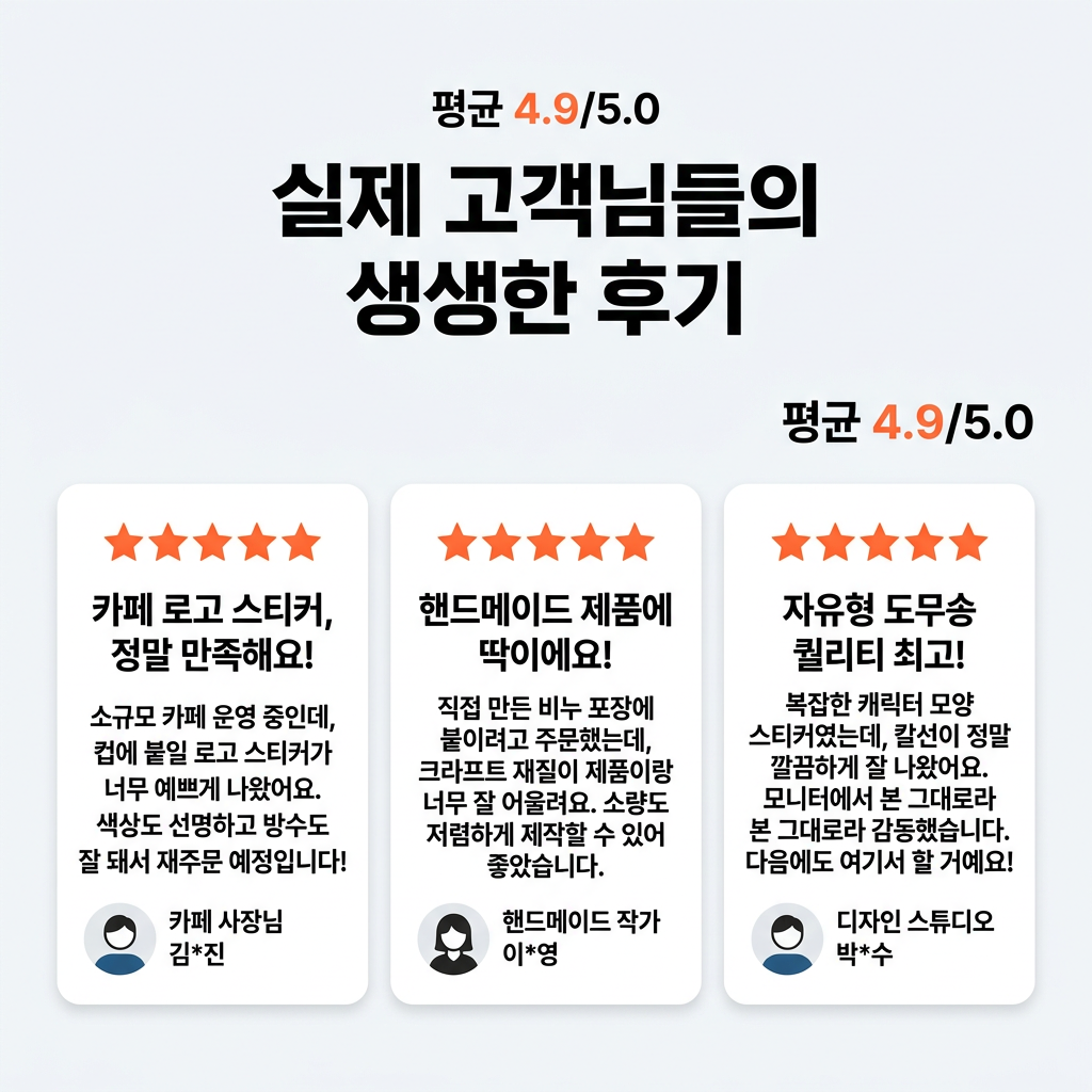 스티커 실제 고객님들의 생생한 후기
